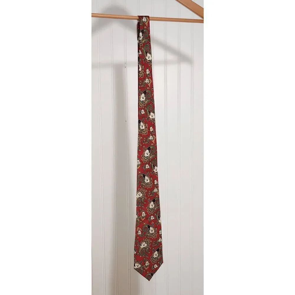 100% Silk Balacine The Tie Works Disney Mickey Mouse Tie